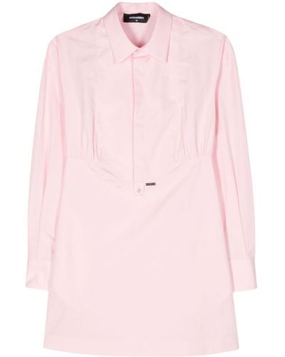 DSquared² Bib-collar Cotton Dress - Pink