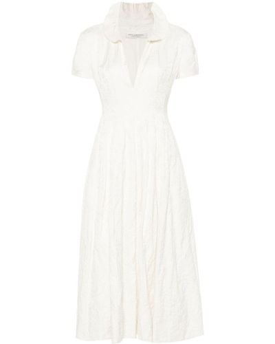 Philosophy Di Lorenzo Serafini V-neck Pleated Midi Dress - White