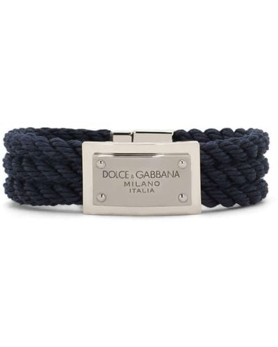 Dolce & Gabbana Bracciale cordino "Marina" - Blu
