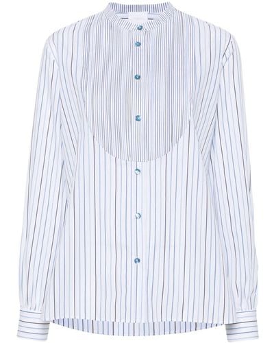 ..,merci Striped Cotton Shirt - Blue