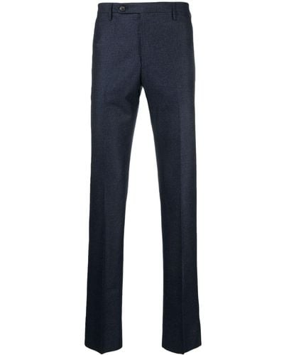 Rota Checked Tailored Trousers - Blue