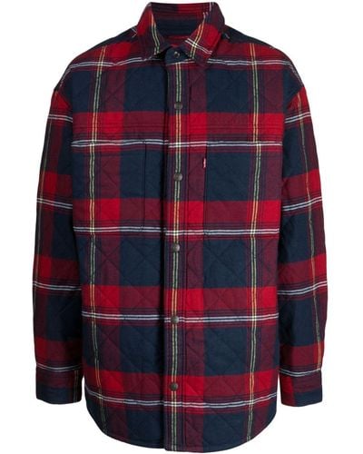 Levi's Quilted Check-print Jacket - Red