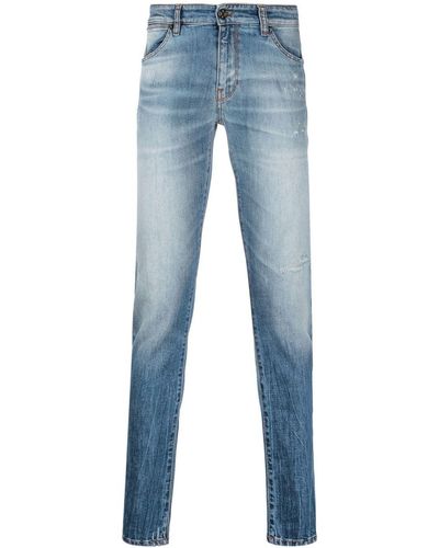 PT Torino Ausgeblichene Slim-Fit-Jeans - Blau