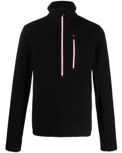 3 MONCLER GRENOBLE Fleece-Sweatshirt mit Reißverschluss - Schwarz