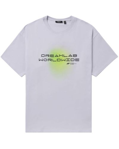 FIVE CM T-Shirt mit Text-Print - Grau