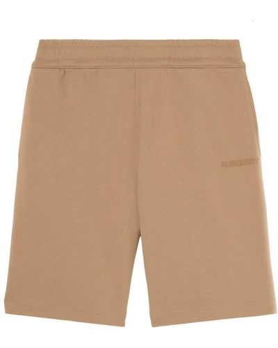 Burberry Pantalones cortos de chándal con logo estampado - Neutro