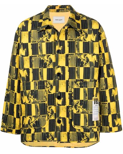 Henrik Vibskov Wheel Quilt Shirt Jacket - Yellow