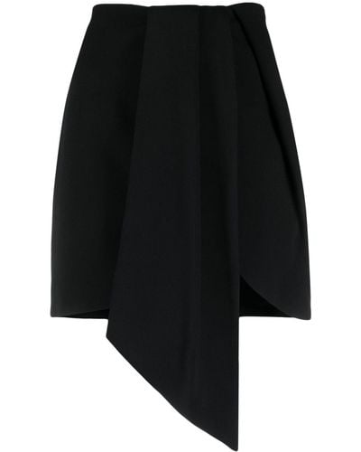 FEDERICA TOSI Draped Asymmetric Mini Skirt - Black