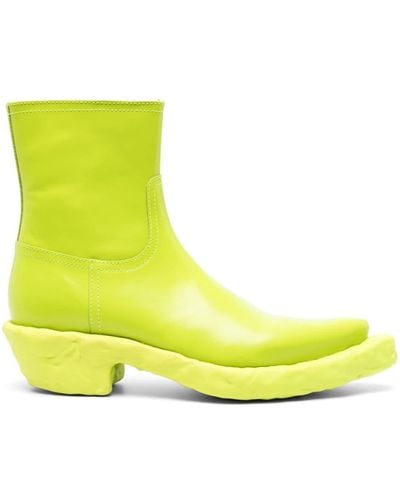 Camper Venga Chunky-sole Leather Boots - Yellow