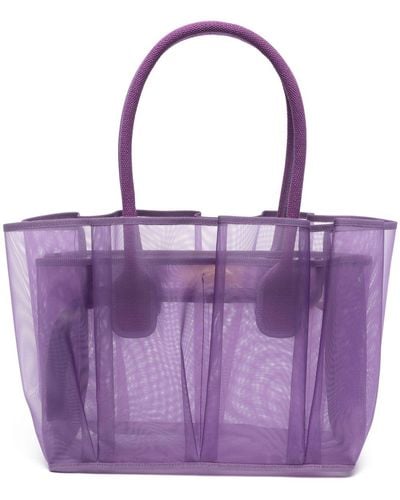 La Milanesa Medium Manhattan Tote Bag - Purple