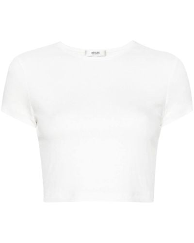 Agolde Savannah Cropped T-shirt - White