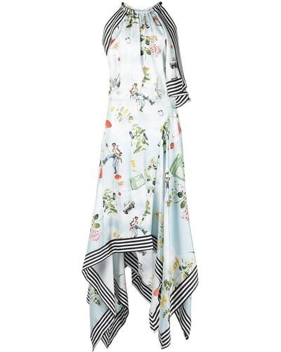 Monse Mushroom-print Scarf Dress - Multicolour