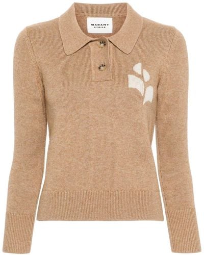 Isabel Marant Gebreide Sweater - Naturel