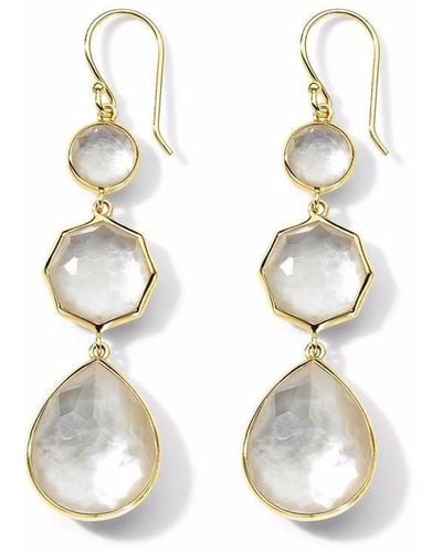 Ippolita 18kt Yellow Gold Rock Candy® Small Crazy 8s Mother-of-pearl Earrings - White
