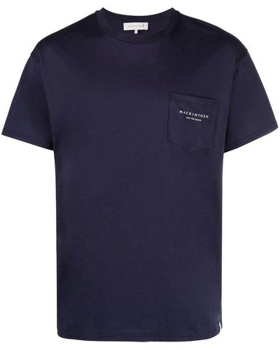 Mackintosh T-shirt Rain or Shine - Blu