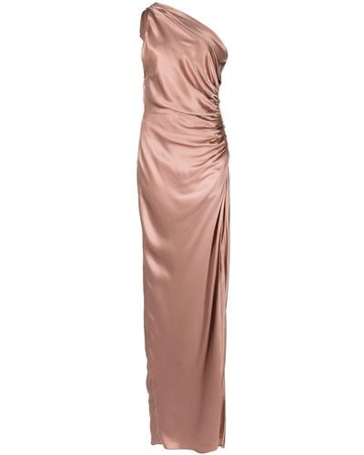Michelle Mason One-shoulder Silk Gown - Multicolour