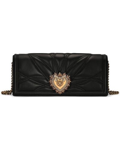 Dolce & Gabbana Sac porté épaule Devotion matelassé - Noir
