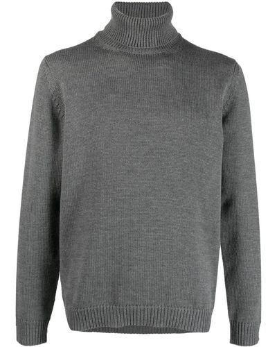 Roberto Collina Roll-neck Wool Sweater - Gray