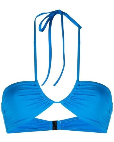 Bondi Born Top de bikini Anna con cuello halter - Azul