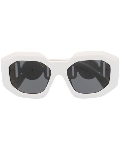 Versace Medusa Biggie Square-frame Sunglasses - White