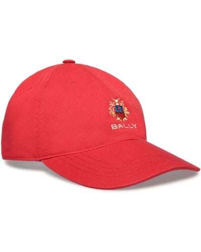 Bally Cappello da baseball con ricamo - Rosso