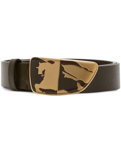Burberry Shield Leather Belt - Brown
