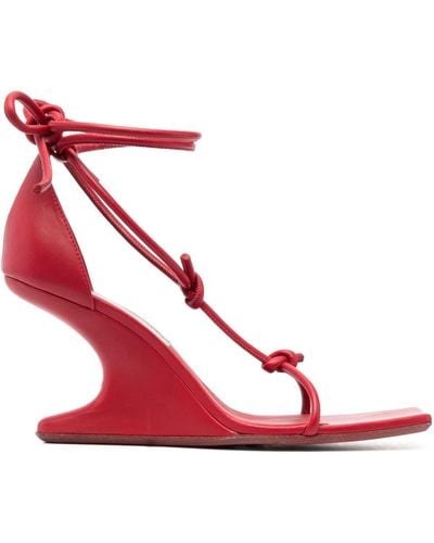 Rick Owens Cantilever 60mm Leather Sandals - Red