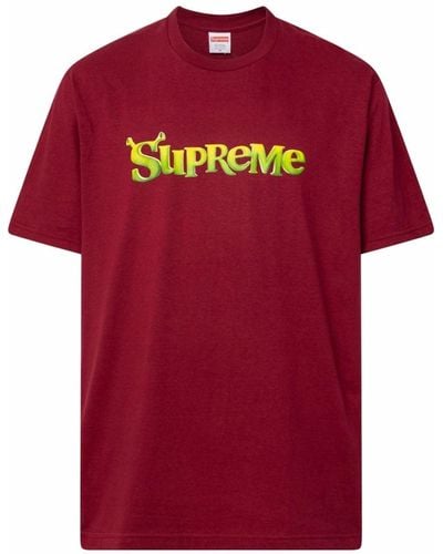 Supreme X Shrek t-shirt imprimé - Rouge