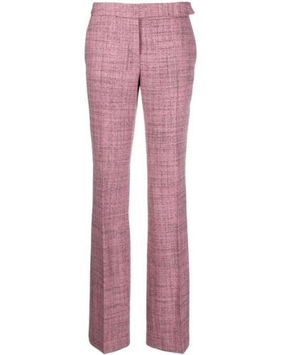 Stella McCartney Pantalones con efecto de melange - Rosa
