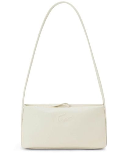 Lacoste Small City Court Leather Shoulder Bag - White