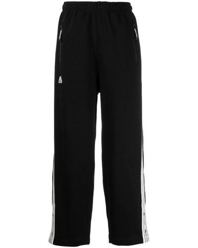 Izzue Logo-patch Cotton-blend Track Trousers - Black