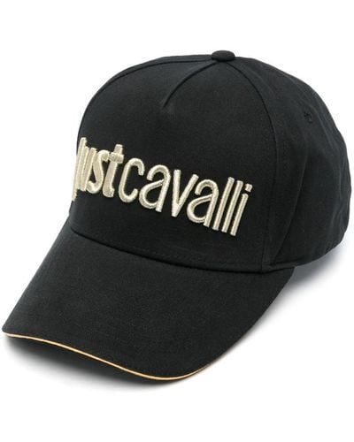 Just Cavalli Logo-embroidered Cotton Cap - Black
