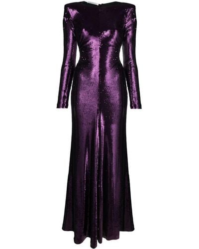 Philosophy Di Lorenzo Serafini Sequined Open-back Dress - Purple
