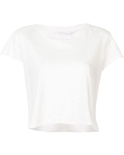 John Elliott Cropped-T-Shirt - Weiß
