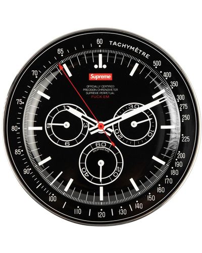 Supreme Piatto con design a orologio - Nero