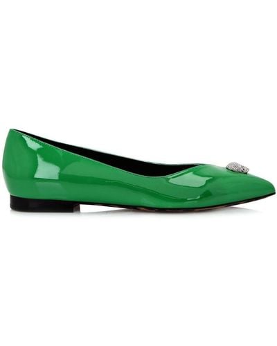 Philipp Plein Skull-charm Ballerina Shoes - Green