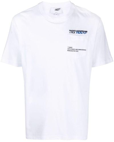 Haider Ackermann Camiseta Donato de x Fila - Blanco