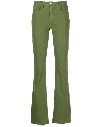 L'Agence Ruth High-rise Straight-leg Jeans - Green