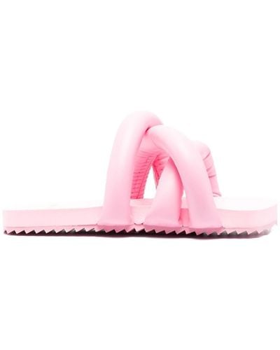 Yume Yume Rounded-strap Flat Slides - Pink