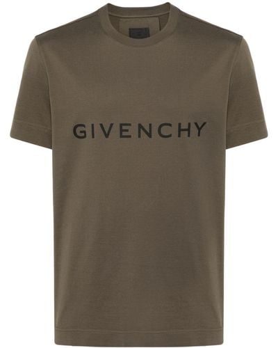 Givenchy Katoenen T-shirt Met Logoprint - Groen