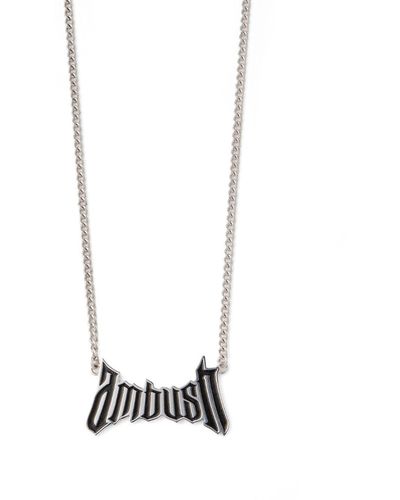 Ambush Logo-charm Chain-link Necklace - White
