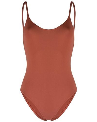 Eres One-piece Swimsuit With Back Neckline - Brown