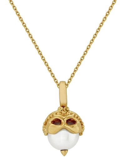 Stephen Webster Collar Gemini Astro Ball en oro amarillo de 18kt con colgante de perla - Metálico