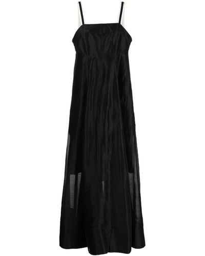 Lee Mathews Lillian Sleeveless Apron Dress - Black