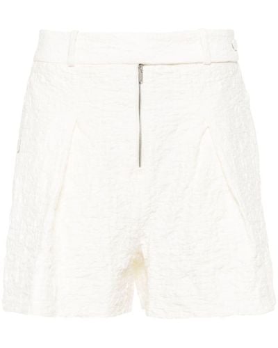 Jil Sander Pantalones cortos con acabado texturizado - Blanco