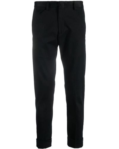 Low Brand Low-rise Cropped Tailored Pants - Black
