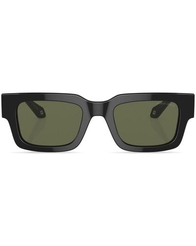 Giorgio Armani Rectangle-frame Tinted-lenses Sunglasses - Green