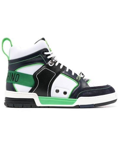 Moschino High-Top-Sneakers mit Logo - Grün
