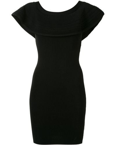 Paule Ka Ruffled Off-shoulder Mini Dress - Black