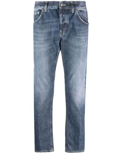 Dondup Jeans slim con effetto schiarito - Blu